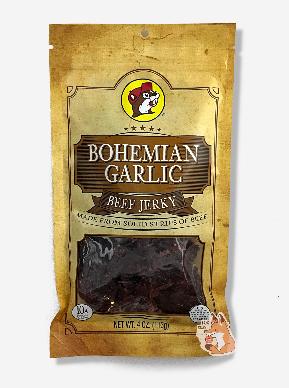 Buc-ee’s Bohemian Garlic Beef Jerky – Savory Snack, Beef Jerky, Bold Flavor