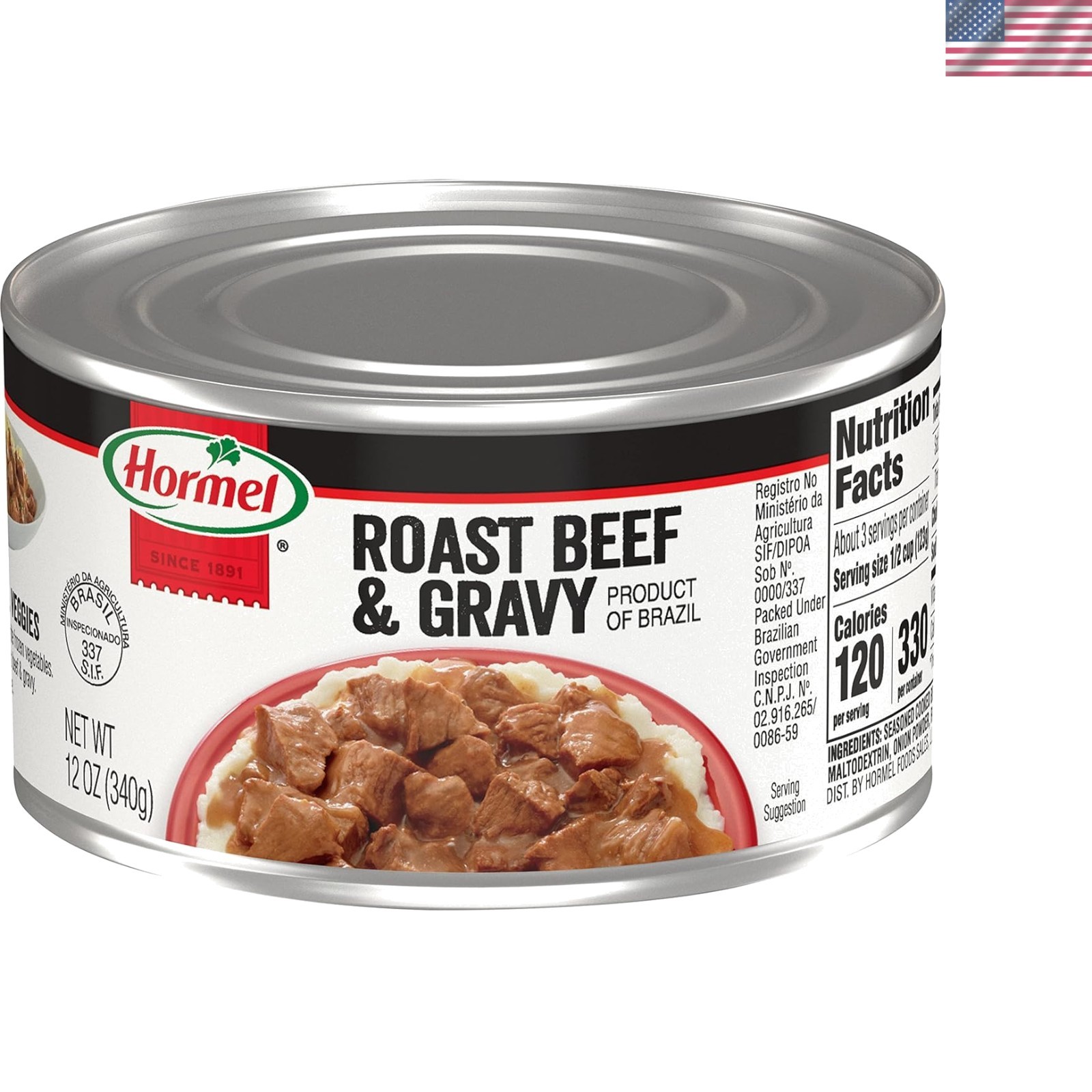 Fully Cooked Roast Beef & Gravy, 12 Cans Each 12-Ounces – Perfect For Anytime