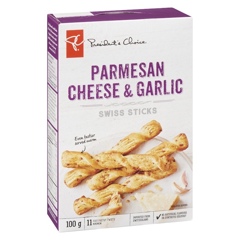 2-Pack President’s Choice Parmesan Cheese & Garlic Swiss Sticks
