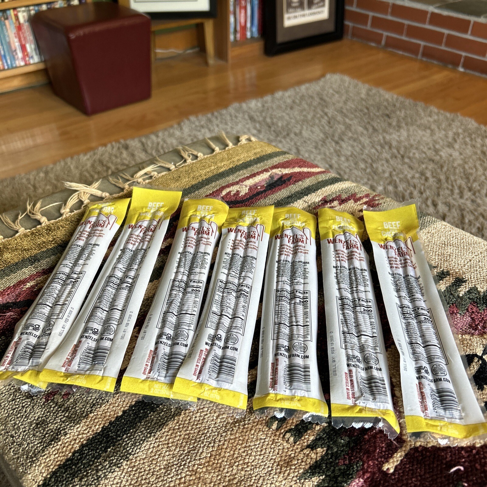 Beef with Cheddar Sticks – Gluten Free – (7 packages of 2 sticks) Free Ship!