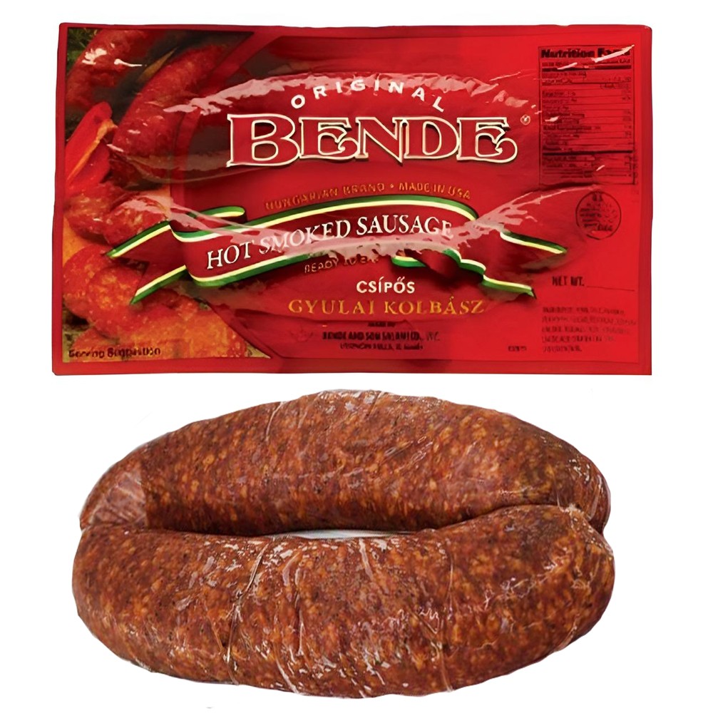Bende Gyulai Hungarian Smoked Sausage Mild or Hot 2 Links per Pack