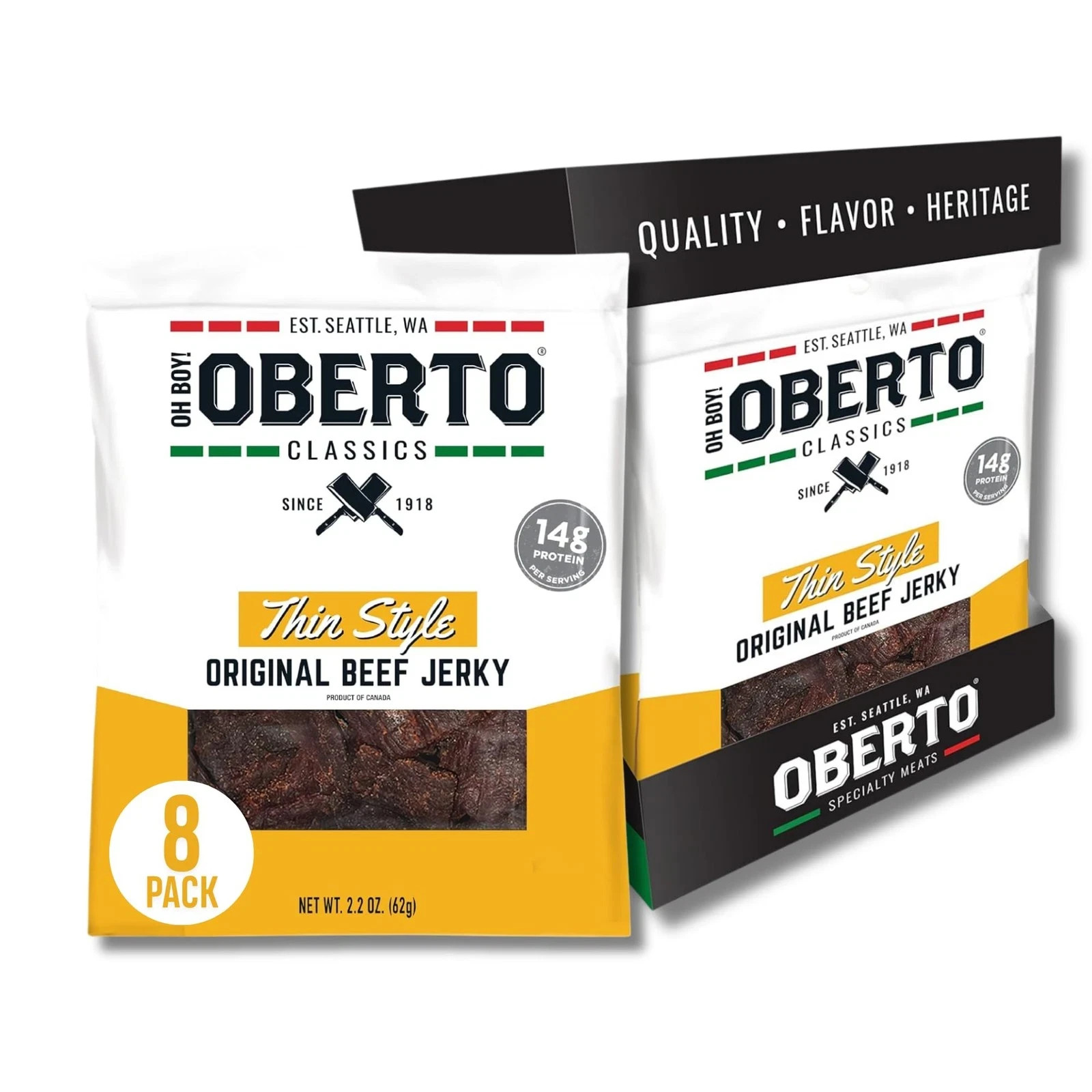 Oberto Classics Thin Style Beef Jerky, Original Flavor, No Artificial Ingredi…