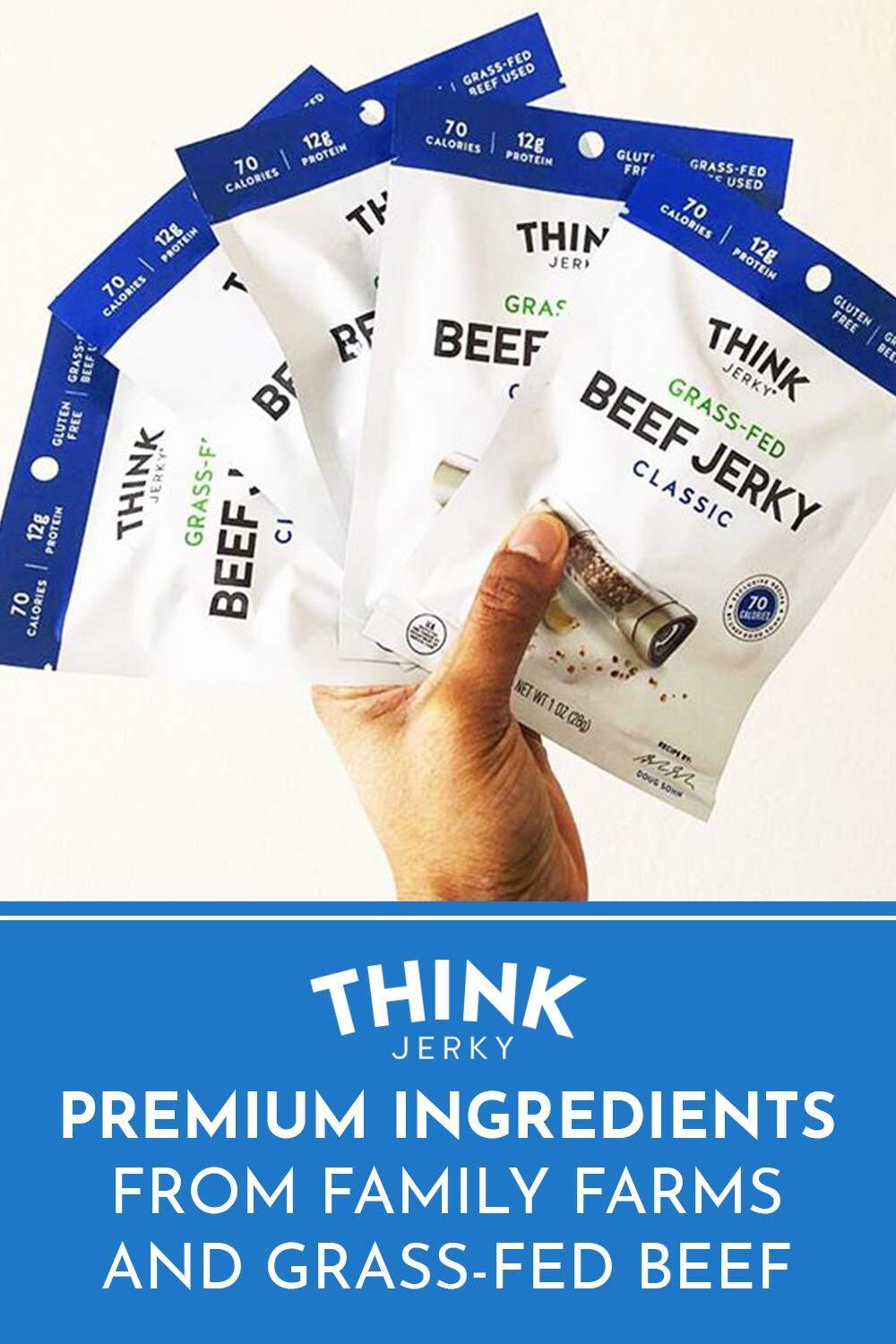8 Pack Classic Beef and Turkey Jerky Healthy High Protein Gourmet Snack