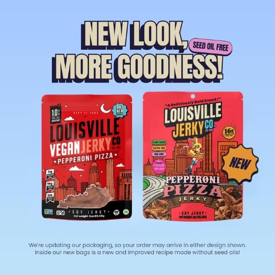 Louisville Vegan Jerky – Pepperoni Pizza Vegan and Vegetarian Friendly Meat …