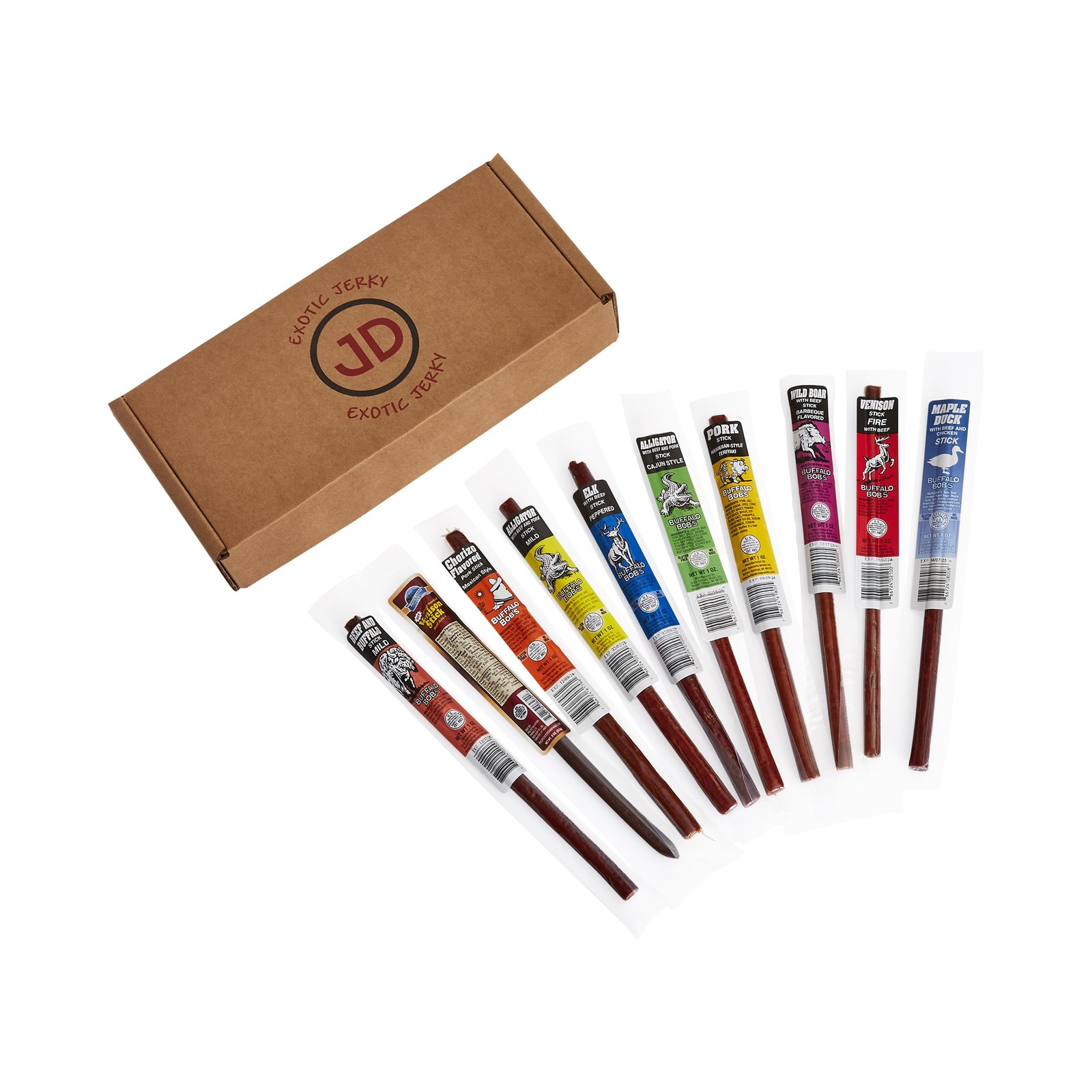 Jerky Dynasty Buffalo Bobs Mixed Exotic Variety Set – 10-Piece Assortment of …