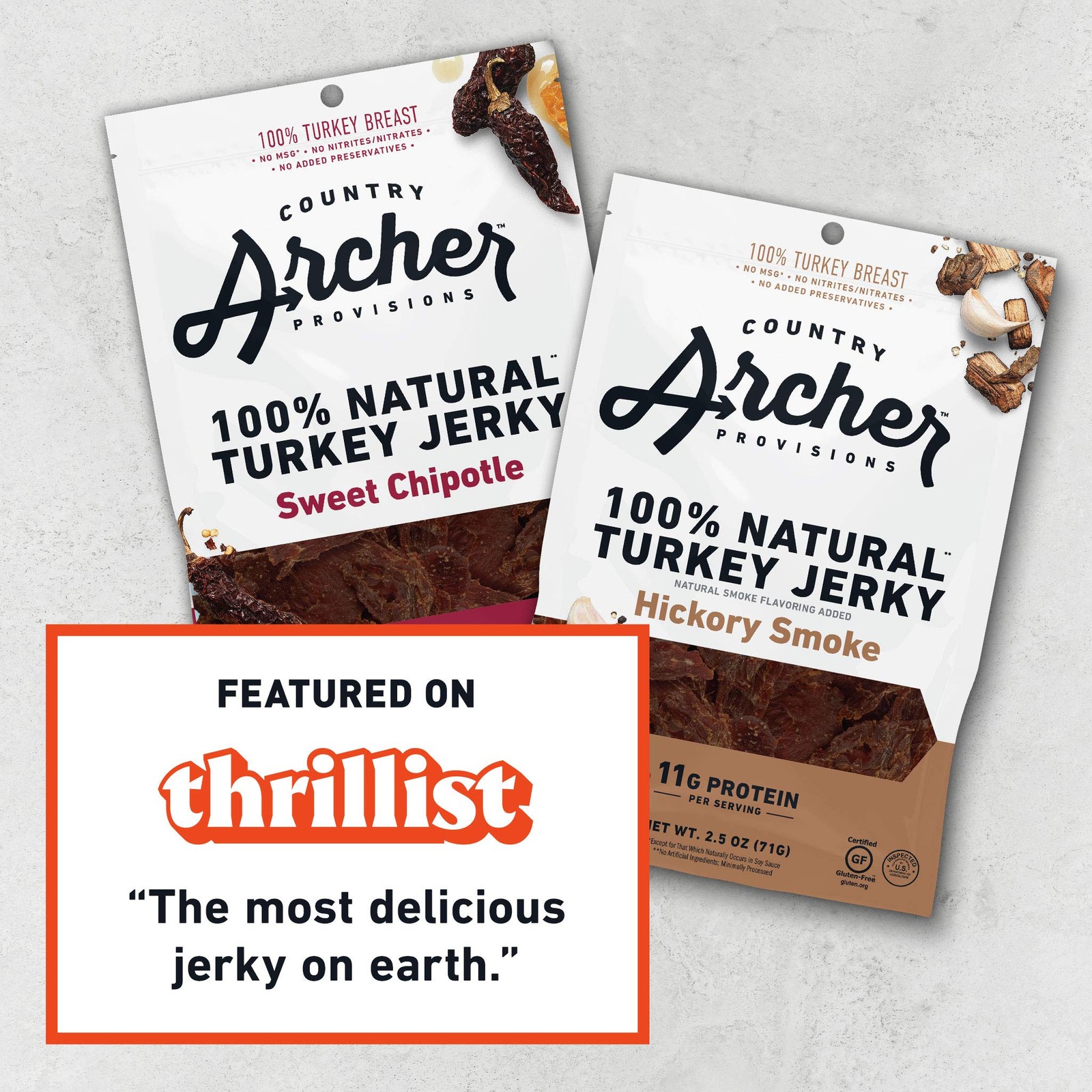 Gluten Free Turkey Jerky 2.5 Ounce Pack Of 1 High Protein Snack