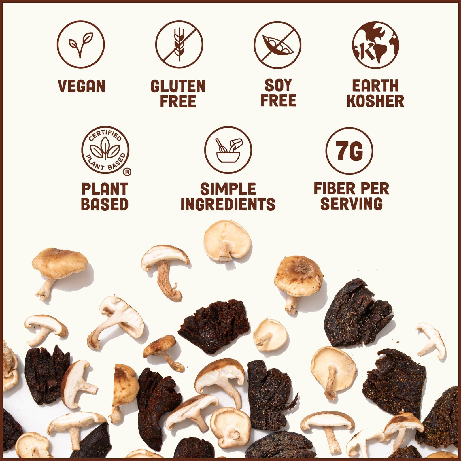 Pan’s Mushroom Jerky, Vegan Snacks, Dried Mushrooms 2.2 Ounce (Pack of 3)