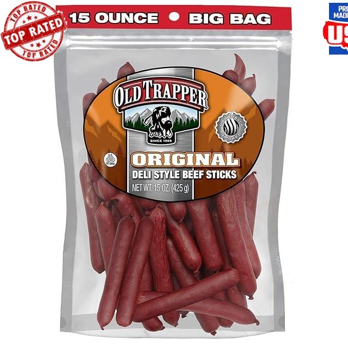 Premium Deli-Style Beef Sticks 15oz Resealable Bag Gourmet Savory Snack New