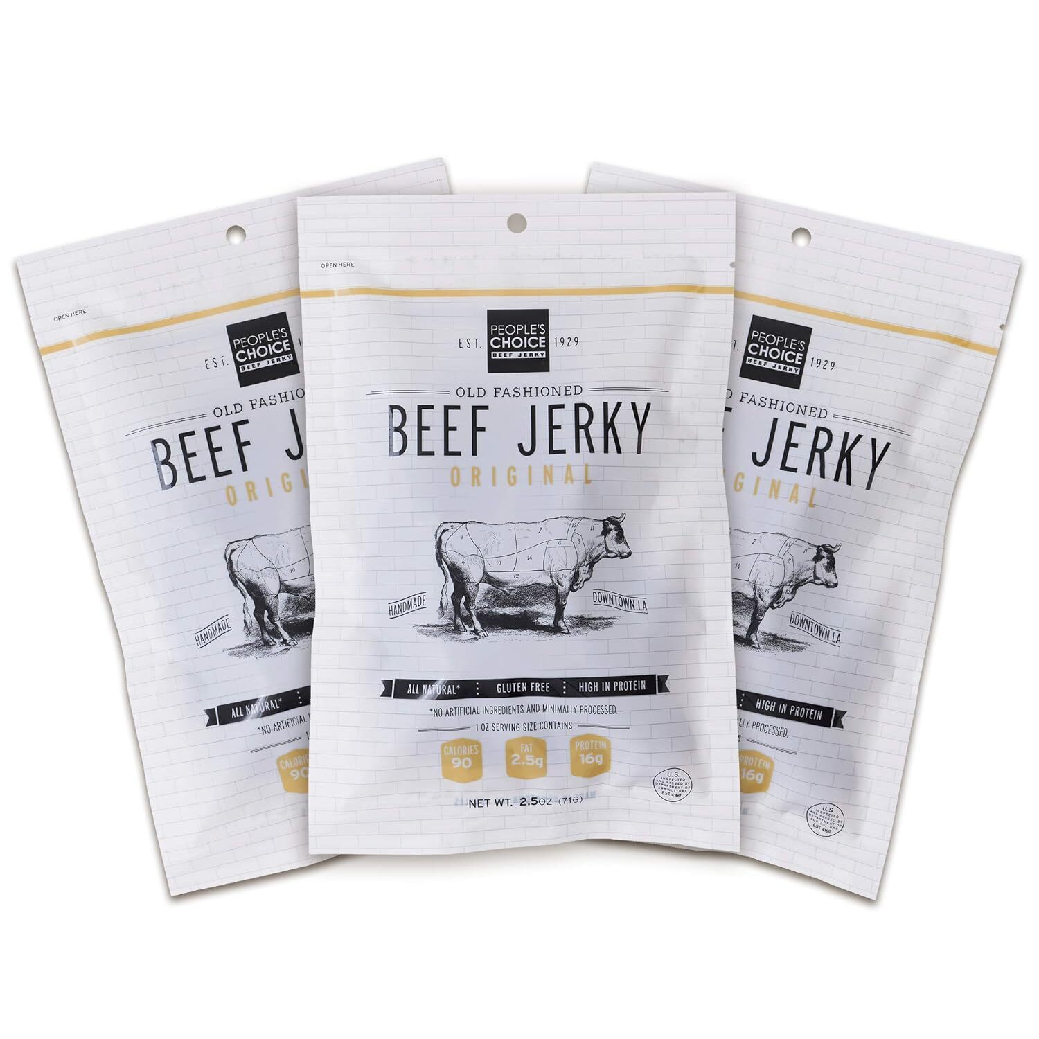 People’s Choice Beef Jerky – Old Fashioned – Original – Healthy Sugar Free Ze…
