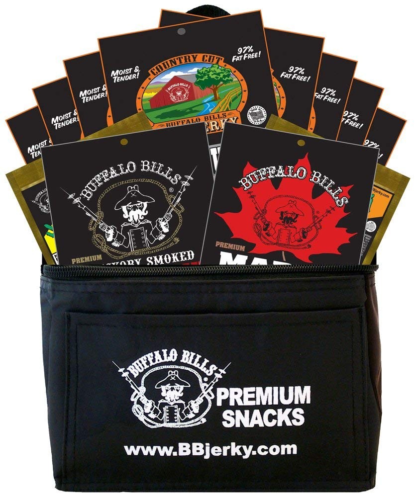 Buffalo Bills 12Piece Beef Jerky Sampler Black 6Pack Gift Cooler 12 assorted …