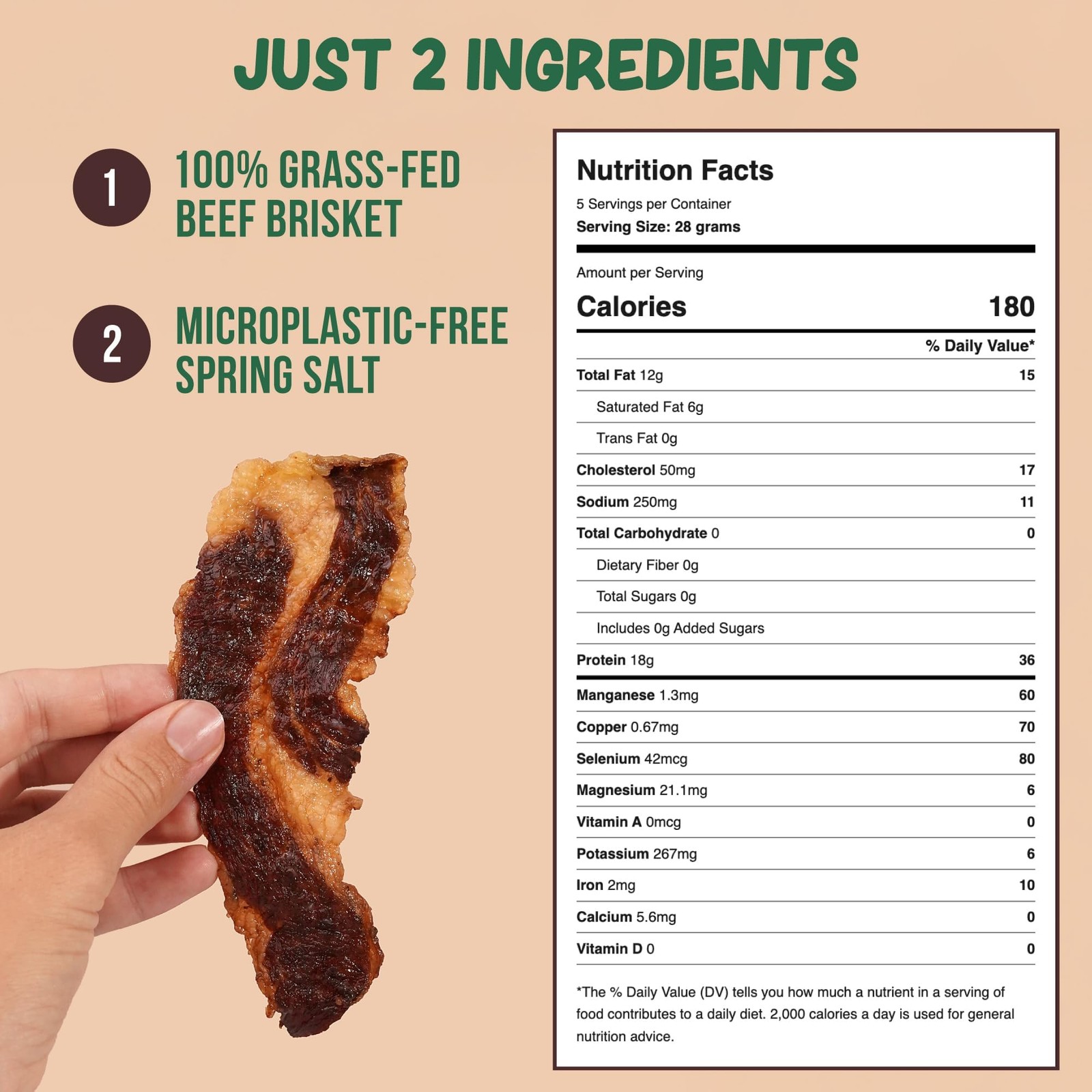 Grazly Beef Brisket Slab – Steakhouse Quality | GrassFed & Finished | Only Me…