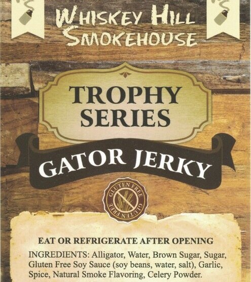Whiskey Hill Smokehouse Exotic Wild Game Gator Jerky Gluten Free!!! ~Jerky Hut~