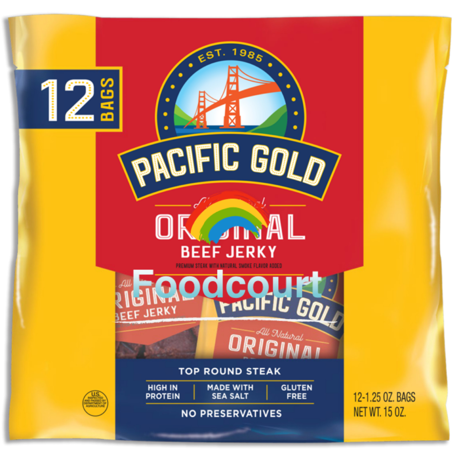 Pacific Gold All Natural Original Flavour Beef Jerky 12 ct 15 oz