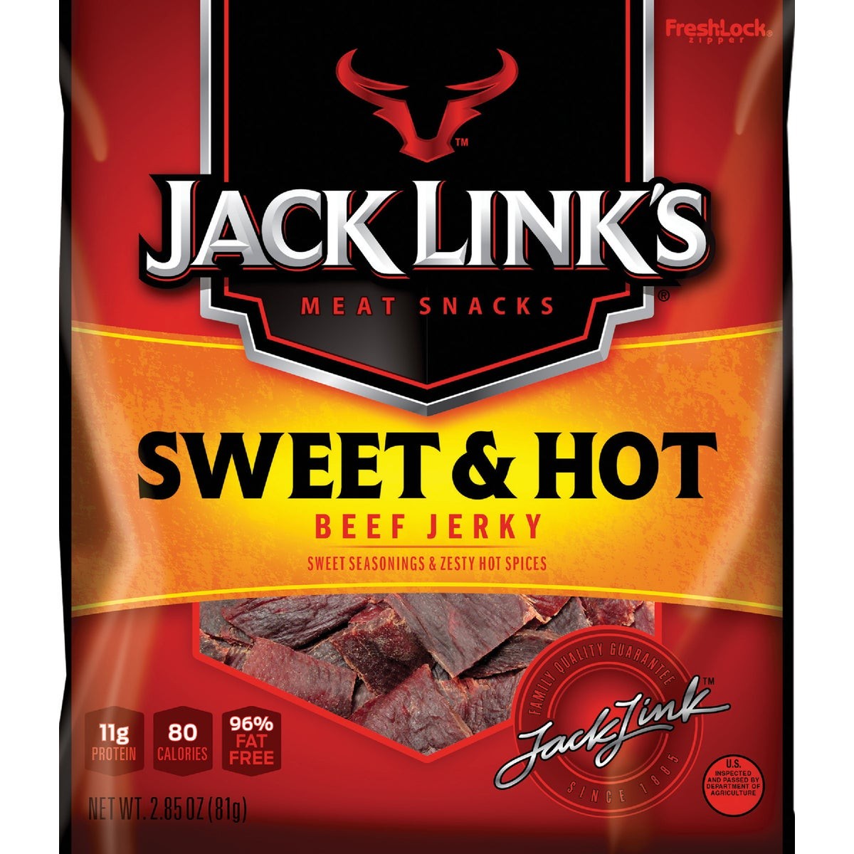 Jack Link’s 2.85 Oz. Sweet & Hot Beef Jerky 107616 Pack of 8 Jack Link’s 107616