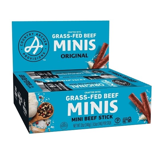 Country Archer Jerky Co Original Beef Stick Minis Laydown Caddy, 0.5 Ounce, 144