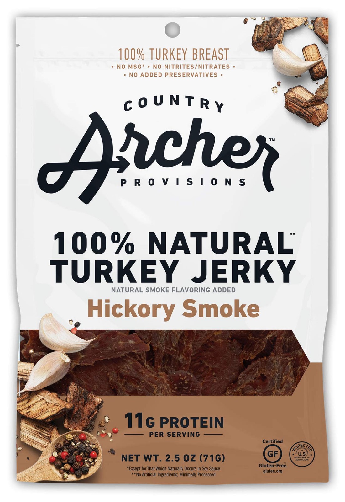 Gluten Free Turkey Jerky 2.5 Ounce Pack Of 1 High Protein Snack