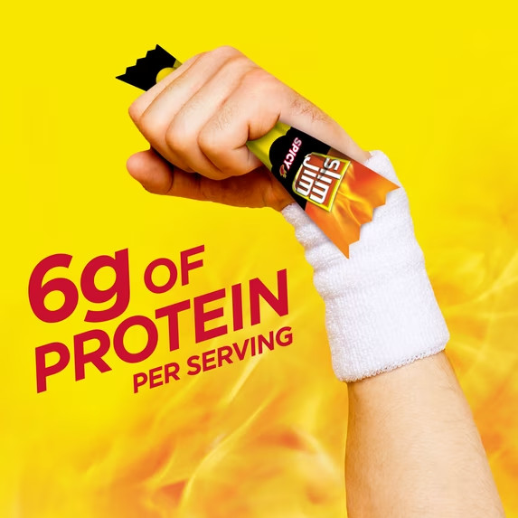 Slim Jim Smoked Meat Sticks, Spicy Flavor, 6g Protein Per Serving, Snack Size, L