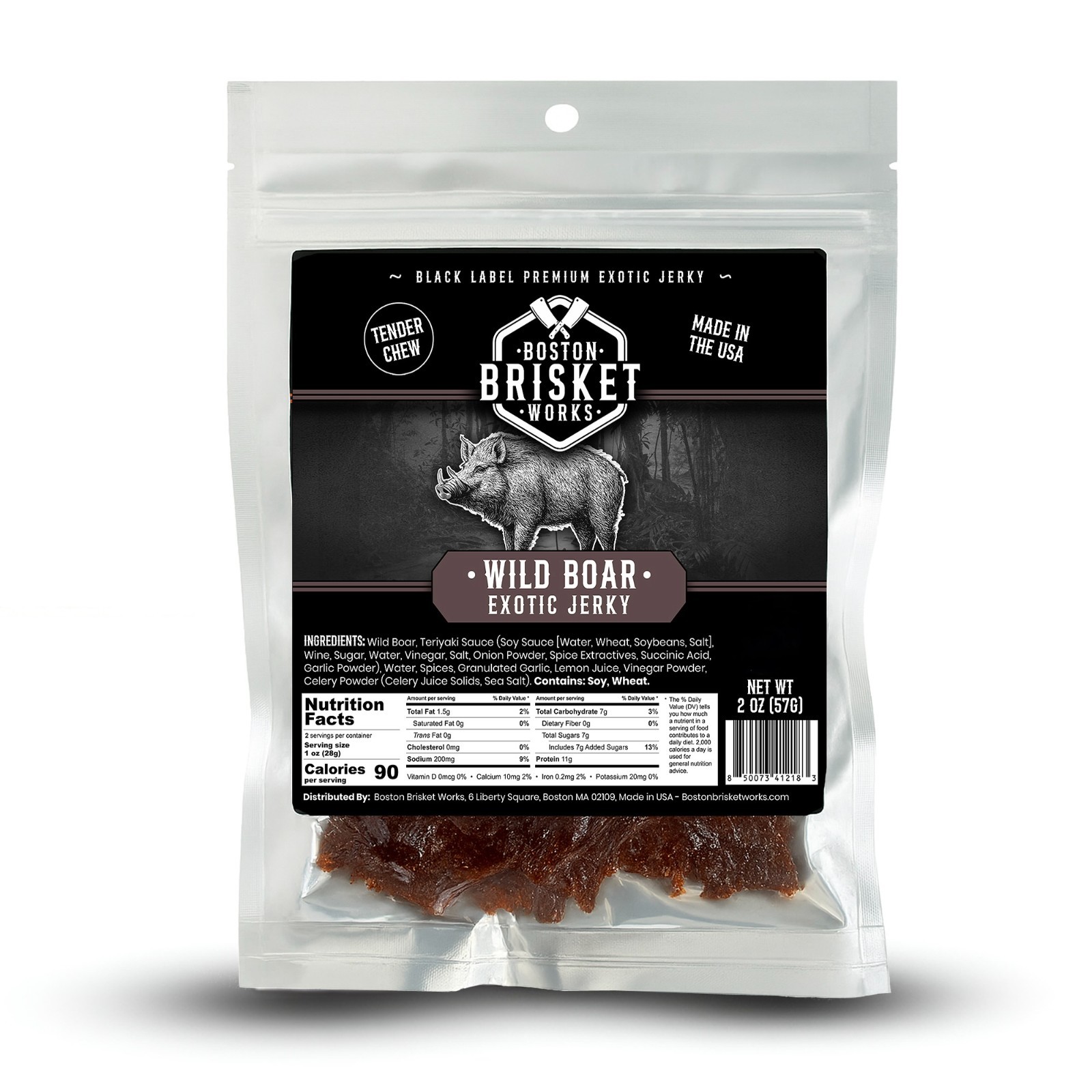 WILD BOAR JERKY – Exotic Wild Game Snack – Made in the USA – Fast Shipping!