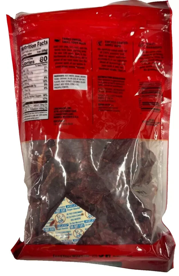 FAMILY SIZE JACK LINKS BEEF JERKY SWEET & HOT FLAVOR MEAT SNACK 10 OZ (283G) BAG