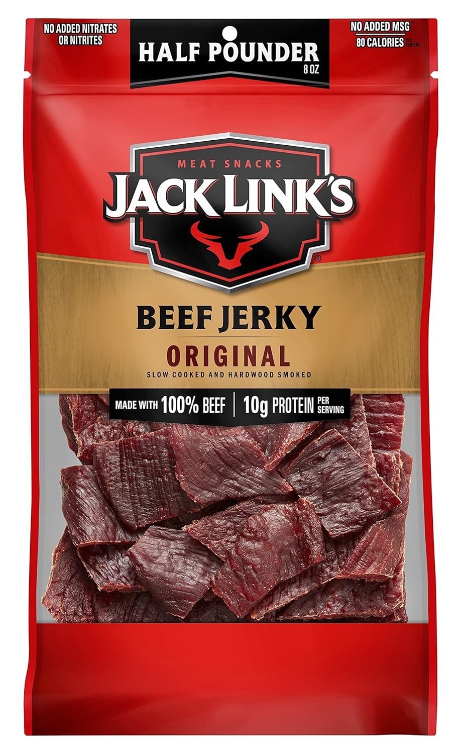 Jack Link’s Beef Jerky Original Half Pounder Large Jerky Bag 8 oz expire 12/8/26