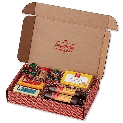 Hickory Farms Farmhouse Sausage & Cheese Medium Gift Box | Gourmet Food Baske…