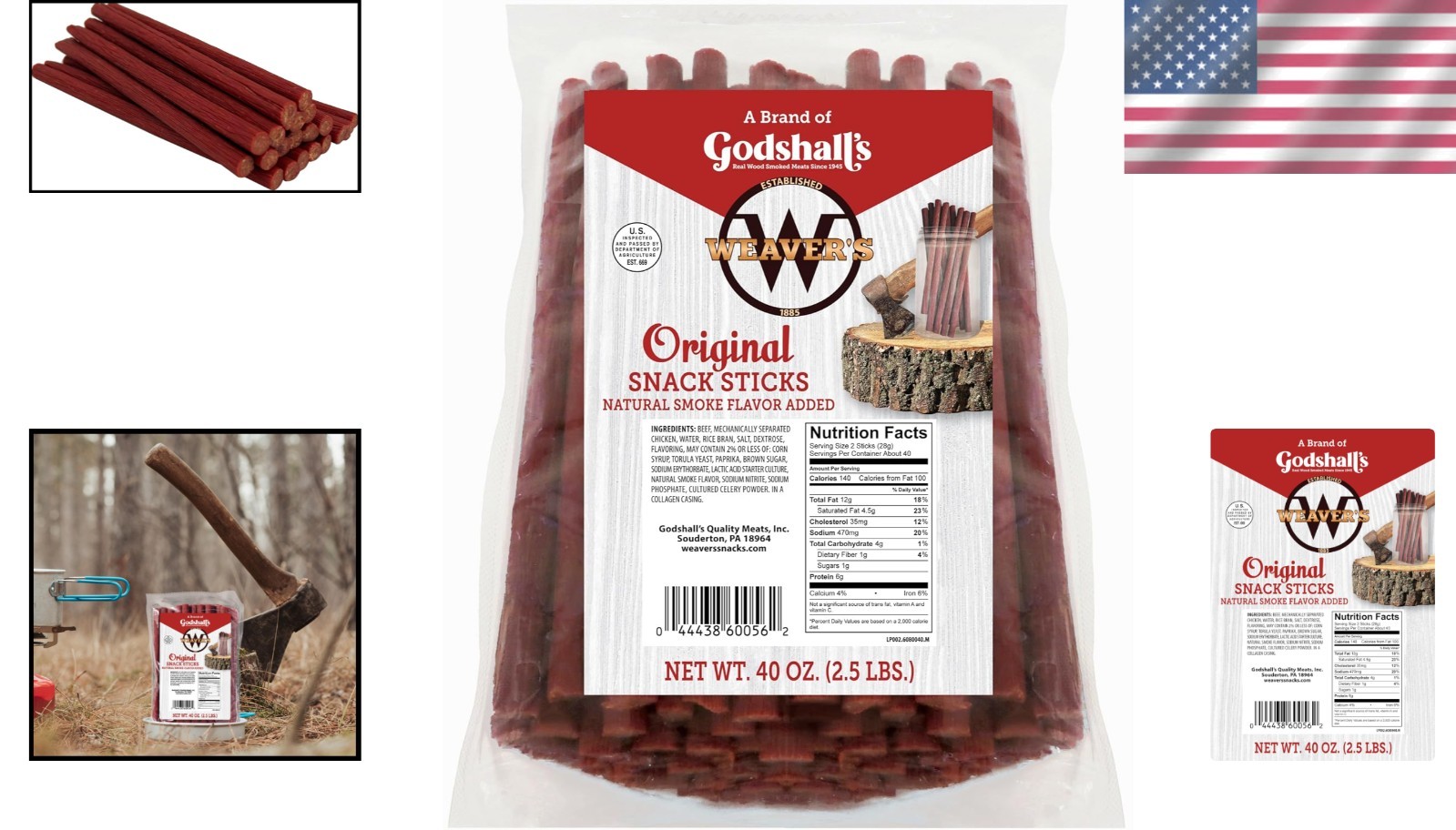 Experience Weaver’s 40oz Mild Beef & Chicken Snack Sticks – 80 Per Bag