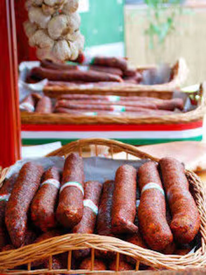 Hungarian Smoked Dry Sausages (Kolbasz)