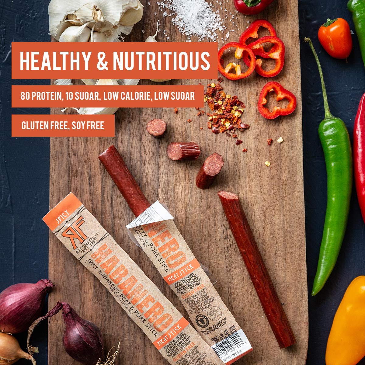Righteous Felon Variety Meat Sticks | 100% Grass Fed 1 Ounce (Pack of 10)