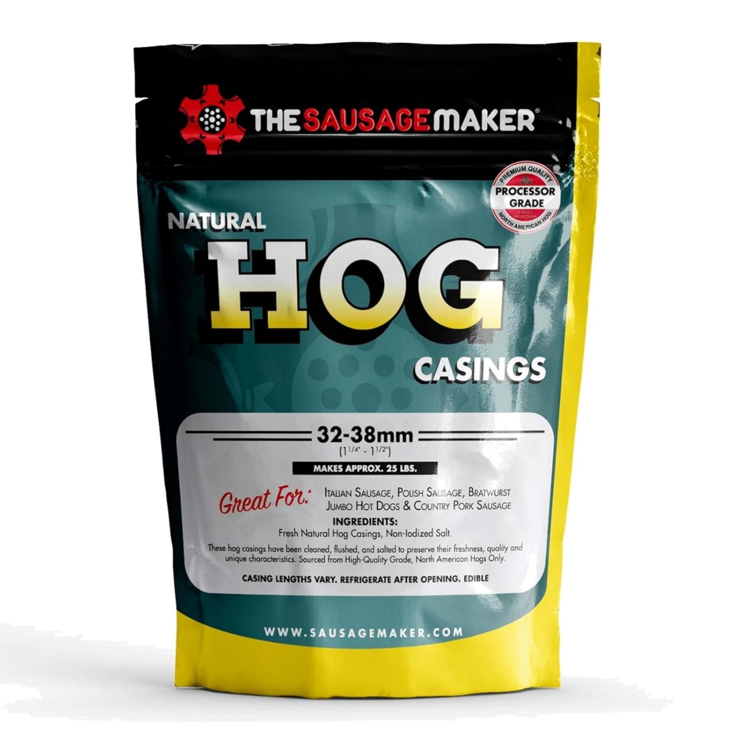 Edible Hog Casings 32-38mm – Perfect for Stuffing Over 25 lbs of Meat