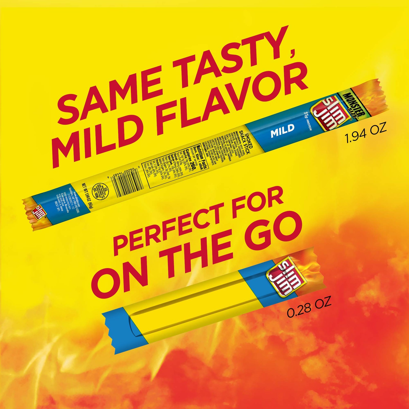 Smoked Meat Sticks, Mild Flavo Snack Size, Stocking Stuffer, 0.28 oz. (14 Count)