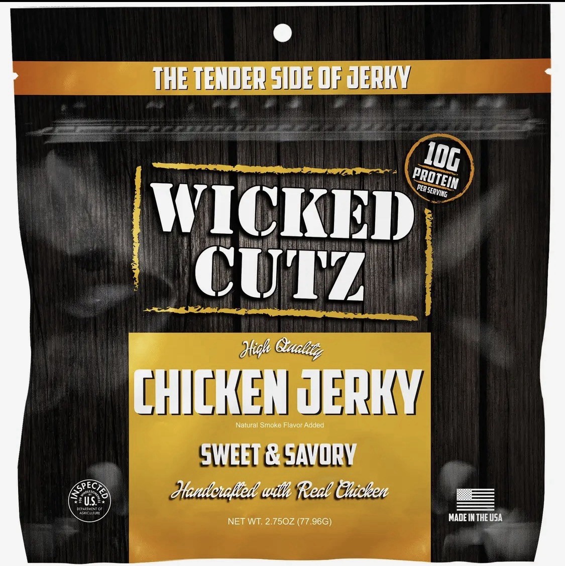 Bundle of 3 packs – Wicked Cutz Chicken Jerky Sweet & Savory 2.75oz Pantry Snack