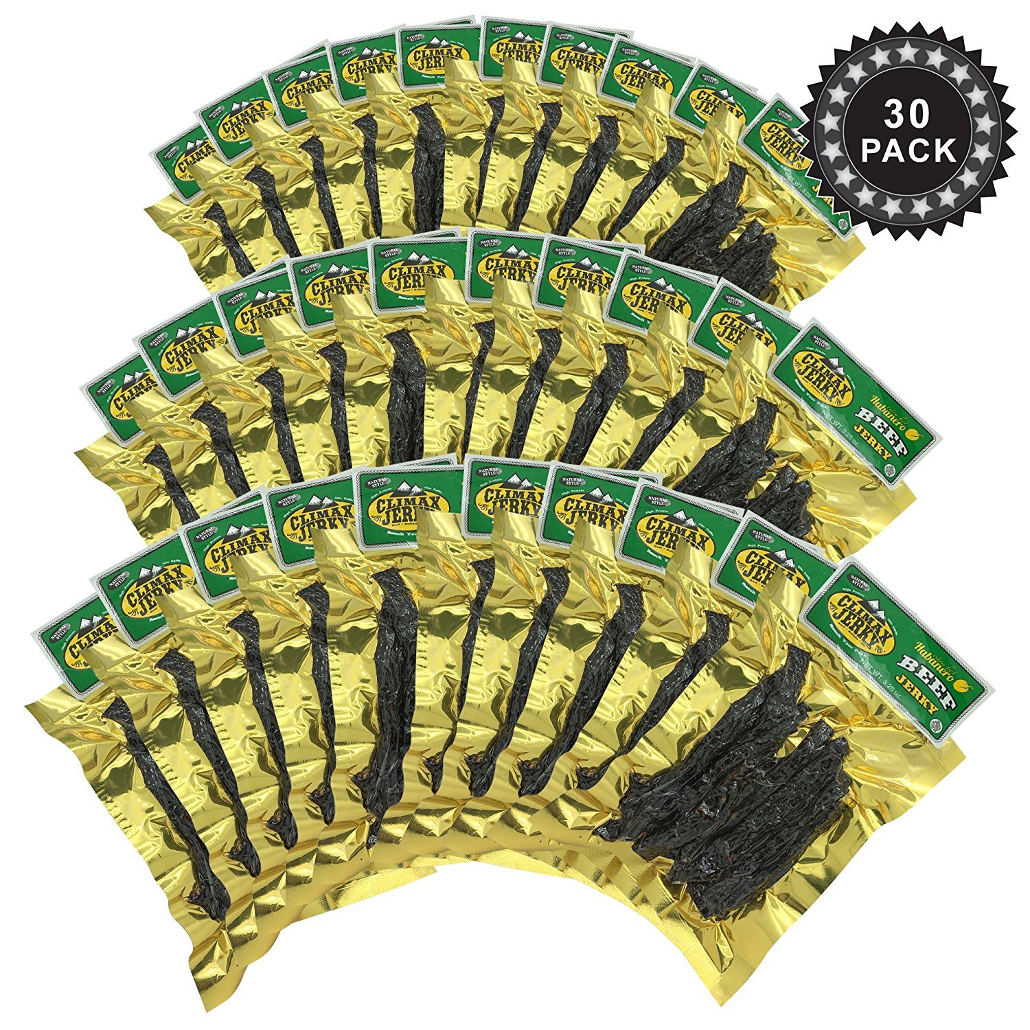 Climax BEST Premium Thin Cut 3.25 OZ. EXTRA HOT Habanero – 30 Pack