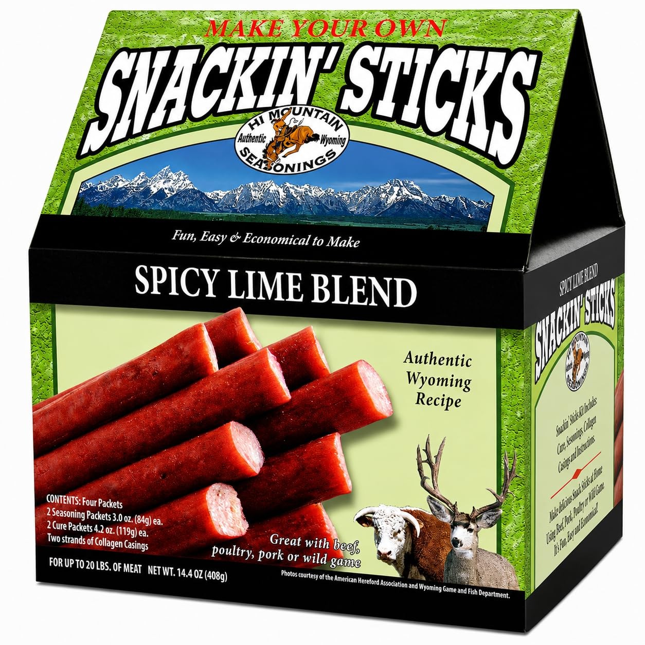 Hi Mountain Jerky Spicy Lime Snackin’ Stick Kit — Create Tasty Homemade Meat St