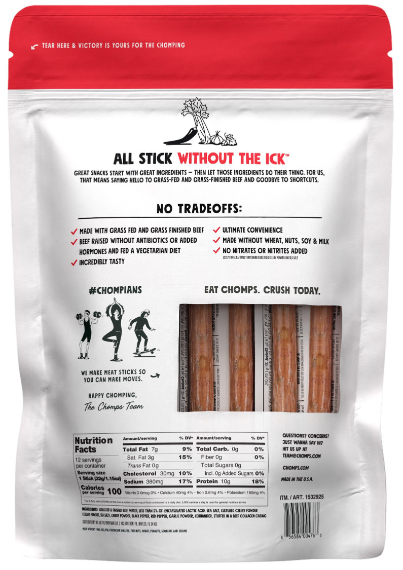 Chomps Original Beef Sticks – Mild (12 Pack)