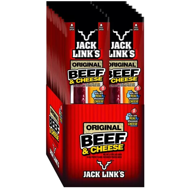 2 PACK – Jack Link’s Original Beef & Cheese Combo Pack, 1.2 oz – (16 Each)