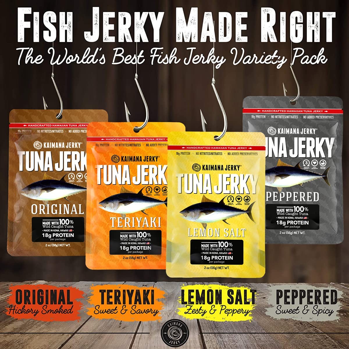 Kaimana Ahi Tuna Fish Jerky Premium Protein & Rich In Omega3’s All Natural …