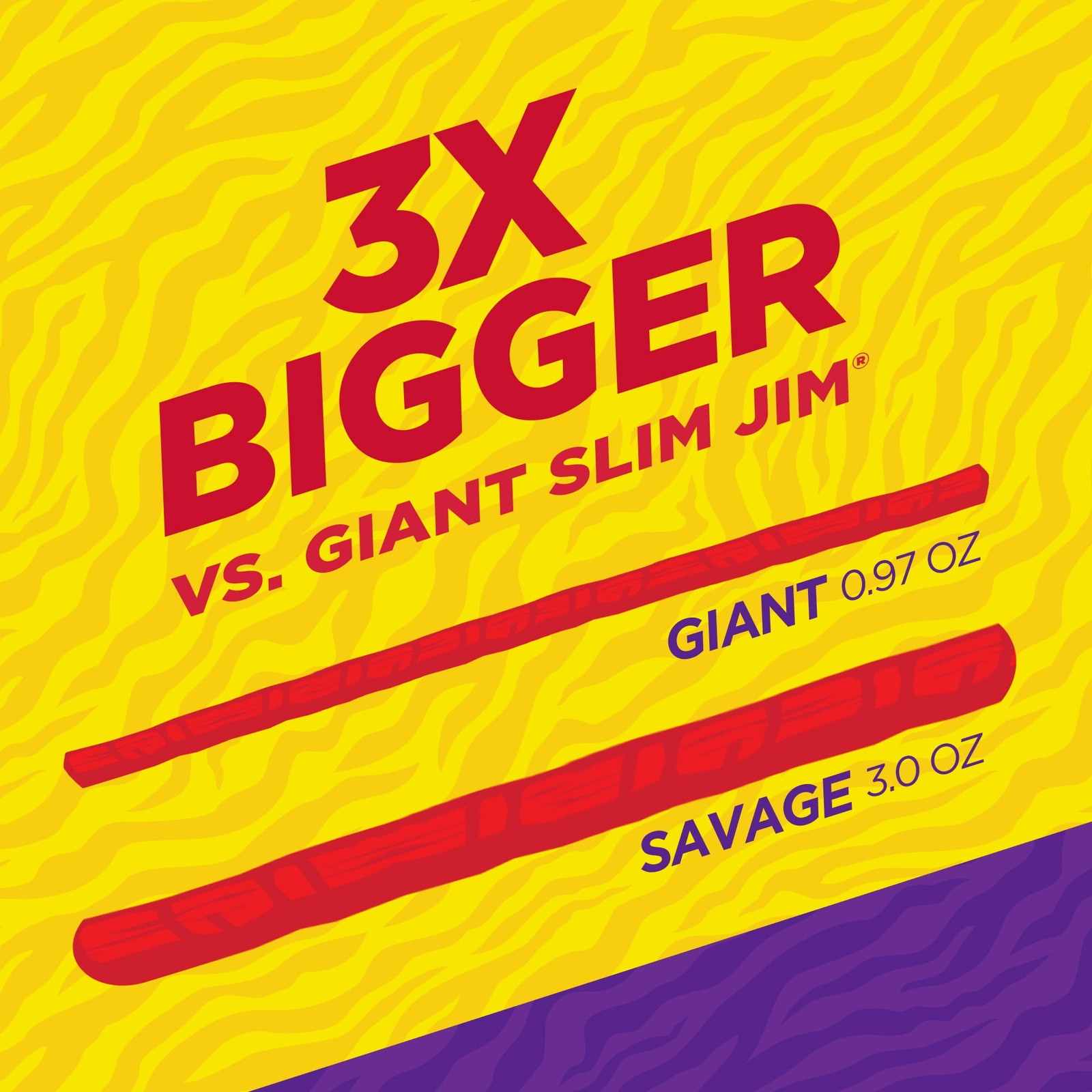 Slim Jim Meat Sticks Savage Original 72 Count, 3 Oz, Pack Of 12 x 6 EXP 1/29/26