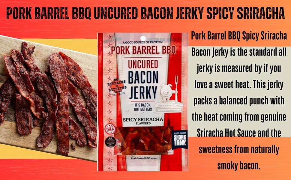 Old-Fashioned Maple Bacon Jerky – Uncured Snacks, Sweet Maple and Brown Sugar