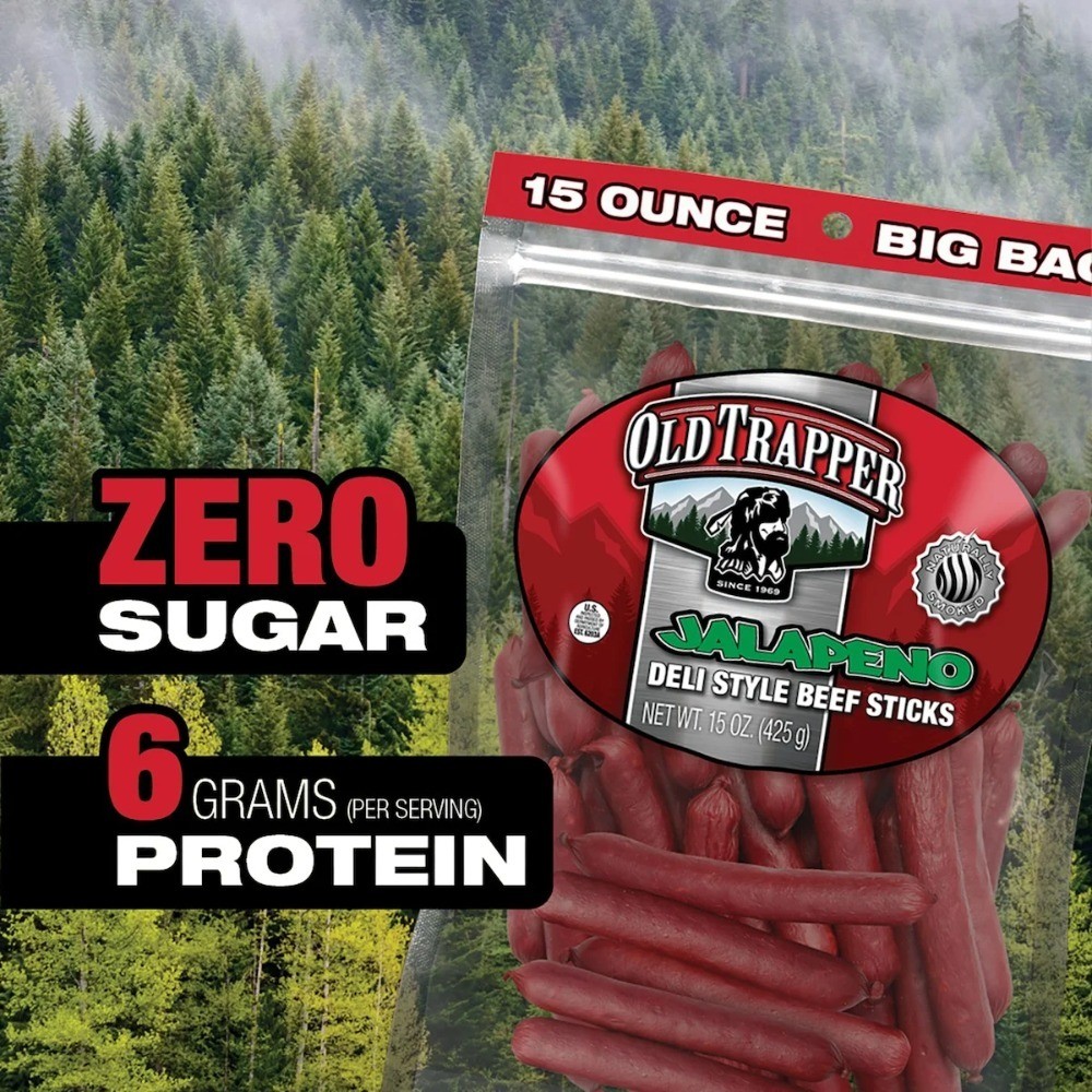 Jalapeno Smoked Beef Stick 15oz Resealable Bag