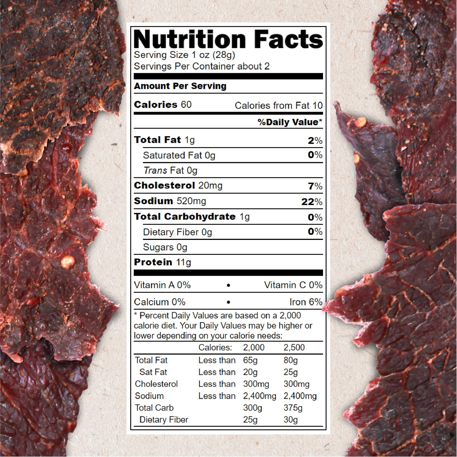 Hardtimes Handcrafted Beef Jerky Variety Flavors 8 Pack of 2.25 oz. Bags