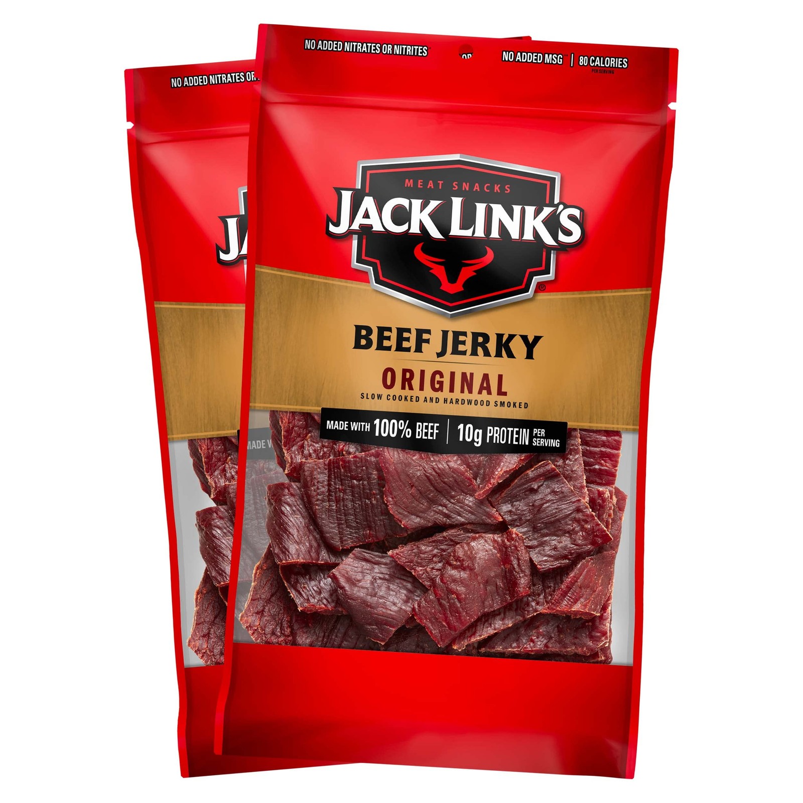 Jack Link’s Beef Jerky, Original, Large Jerky 9 Ounce (Pack of 2), Original