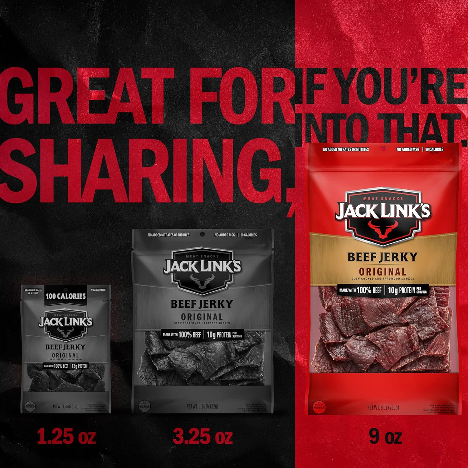 Jack Link’S Beef Jerky, Original, Large Jerky Bags – Flavorful Meat Snacks, Read