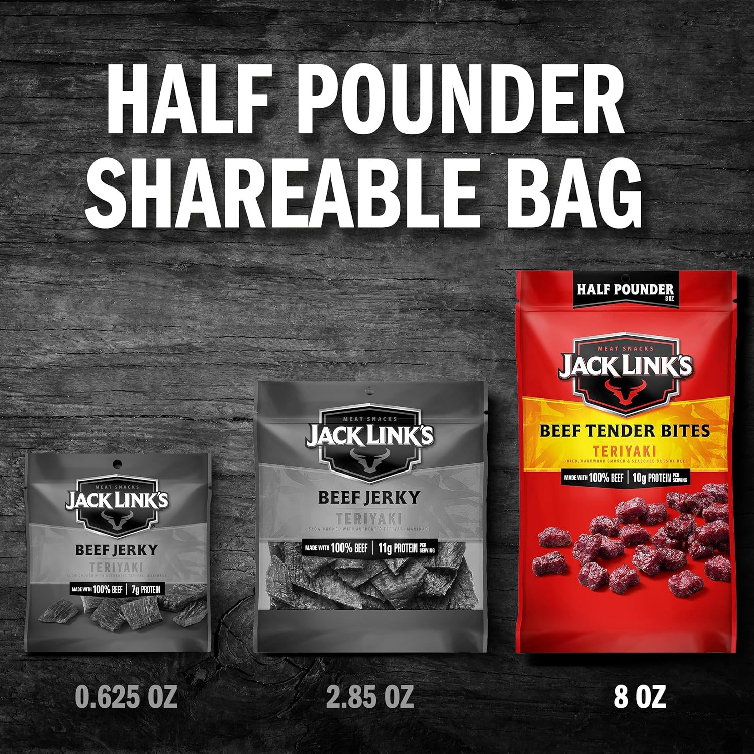 Beef Tender Bites, Teriyaki, Half Pounder Bag – Flavorful Meat Protein Snacks fo