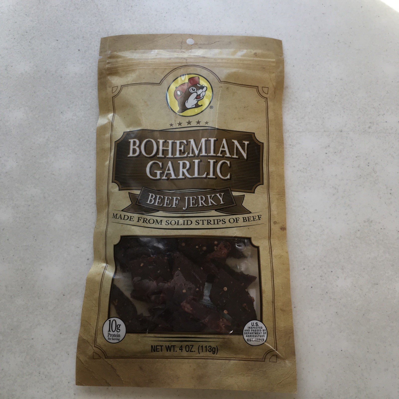 Bucees Bohemian Garlic Beef Jerky 4oz.