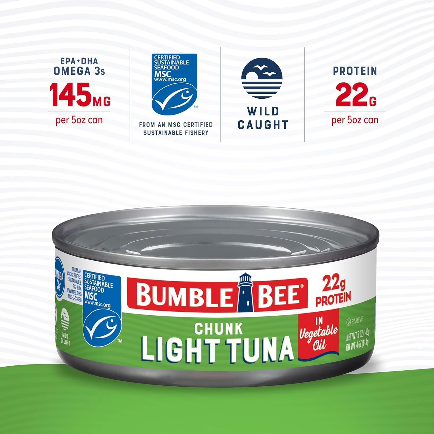 Bumble Bee Chunk Light Tuna in Oil, 5 Ounce (Pack of 10)
