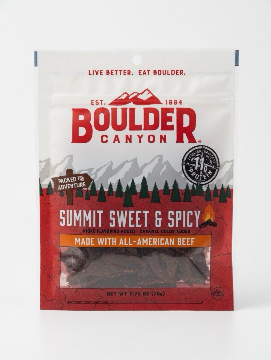 Boulder Canyon Summit Sweet & Spicy Beef Jerky 2.75 oz 11g Protein Snack