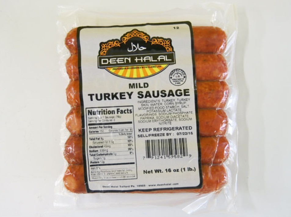 Deen – Halal Mild Turkey Sausage – 6/1 (2.7 oz each) 3 Pack