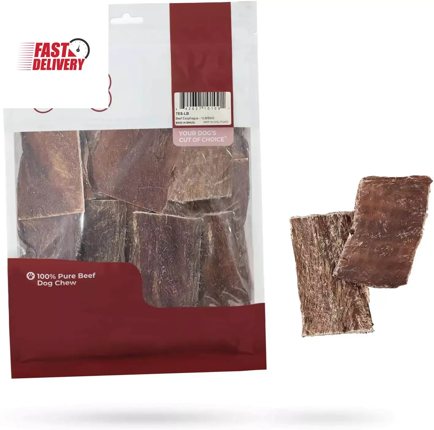 Gigabite Assorted Beef Gullet Jerky (1-Pound) – All Natural, Free Range Beef Eso