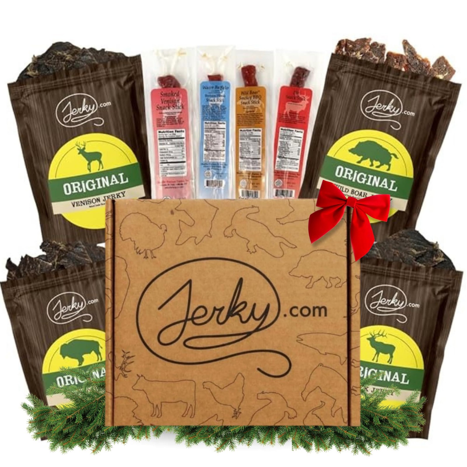 Exotic Jerky Gift Box | 8pc Wild Game Exotic Jerky Variety Pack with Venison