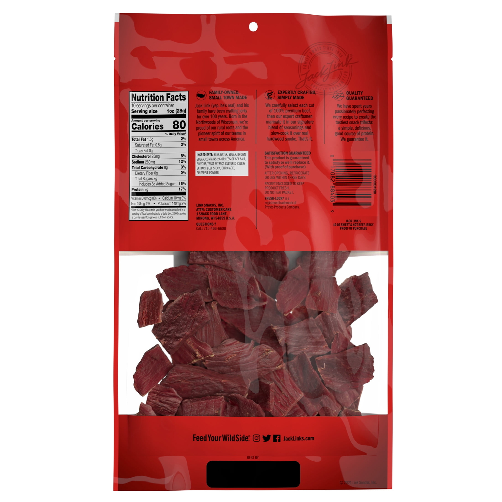 Jack Link’s Sweet and Hot Beef Jerky, 10 ounce